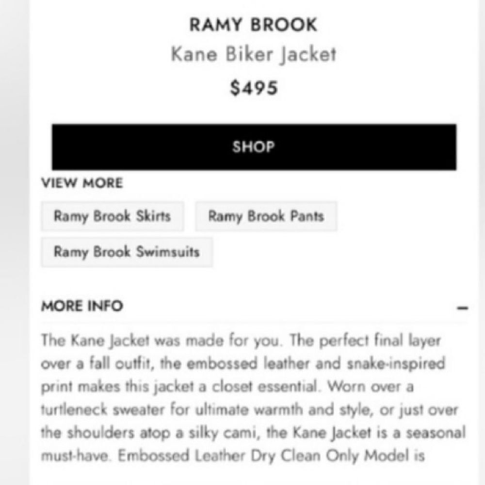 Ramy Brook New York Kane Biker Motto Jacket Size XS NWT 495.00 - Picture 13 of 14